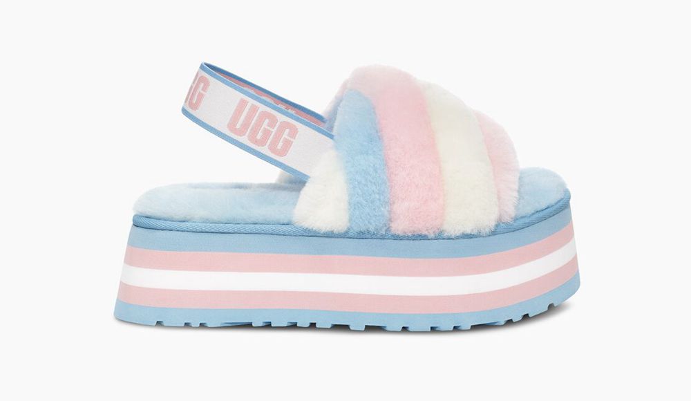 Ugg Disco Stripe - Womens Slides - Stripes - NZ (3728QKOPZ)